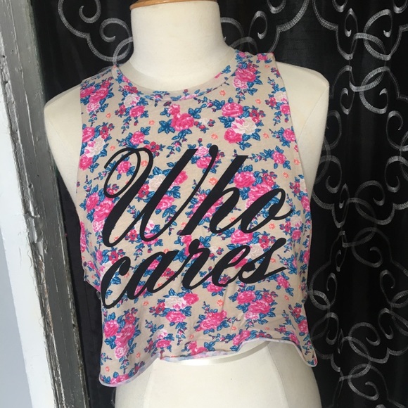 Forever 21 floral crop top size small - Picture 2 of 4